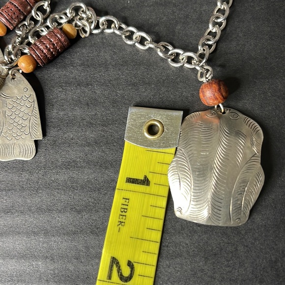 1970s Vintage Hmong Tribal Silver Charm Necklace - Picture 6 of 17